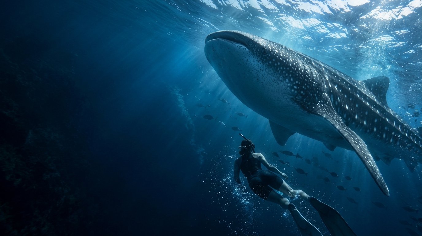 Whale sharks in Bohol, Philippines